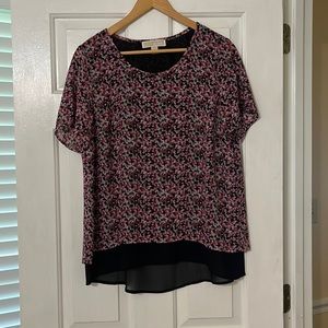 Michael Kors Pink Floral Top
